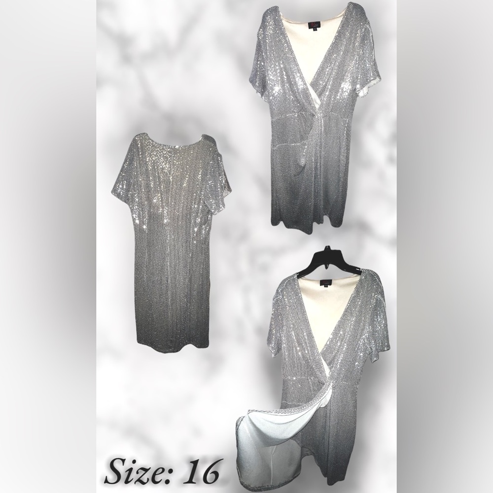 Dress Silver With Sequins